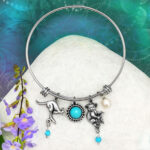 Kangaroo Koala Adjustable Bangle Bracelet, Gemstone, Freshwater Pearl, Crystals, Australian Made Souvenir Gift