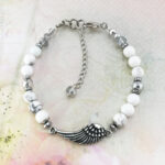 Angel Wing Bracelet with Crystals & Natural Gemstones