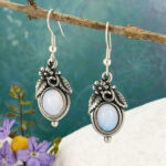 Nature Style Earrings, Opalite Gemstones