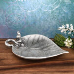 Cockatoo on Leaf Trinket Dish for Tea Lights, Wedding Rings, Jewellery, Candy and Tea Bag Holder