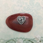 Kangaroo & Koala Australian Souvenir Heart Pewter Bead Charm