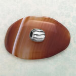 Waves Pewter Bead Charm