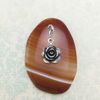 Rose Pewter Charm