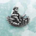 Swagman Australian Souvenir Pewter Fridge Magnet