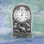 Kangaroo & Friends Australian Souvenir Pewter Clock