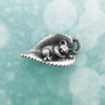 Sleeping Baby Koala Australian Souvenir Pewter Fridge Magnet
