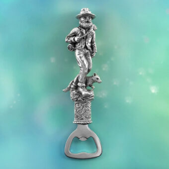 Swagman & Dog Australian Souvenir Pewter Bottle Opener