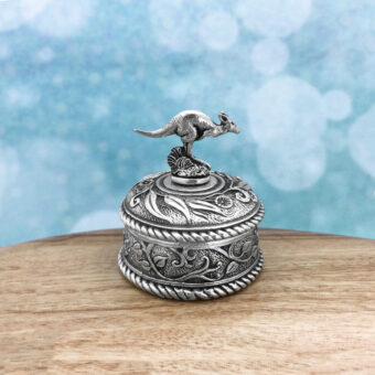 Kangaroo Australian Miniature Souvenir Jewellery Box