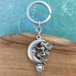 Moon Fairy Keyring with Crystal