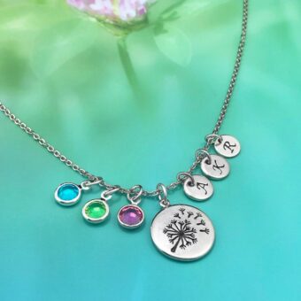 Dandelion Wish Personalised Family Necklace