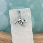 Kangaroo Australian Souvenir Charm, Sterling Silver
