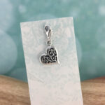 Heart Charm, Sterling Silver